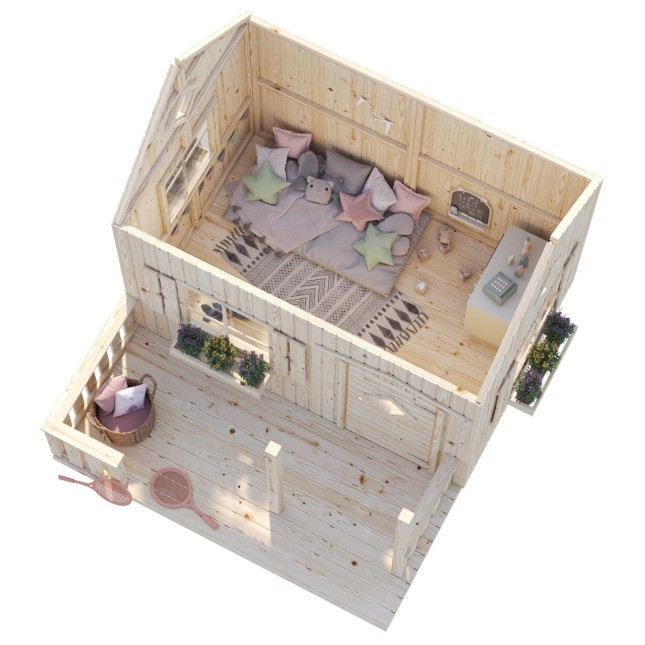 CASETTA IN LEGNO PER BIMBI OTTO CM. 233X157 LOSA LEGNAMI